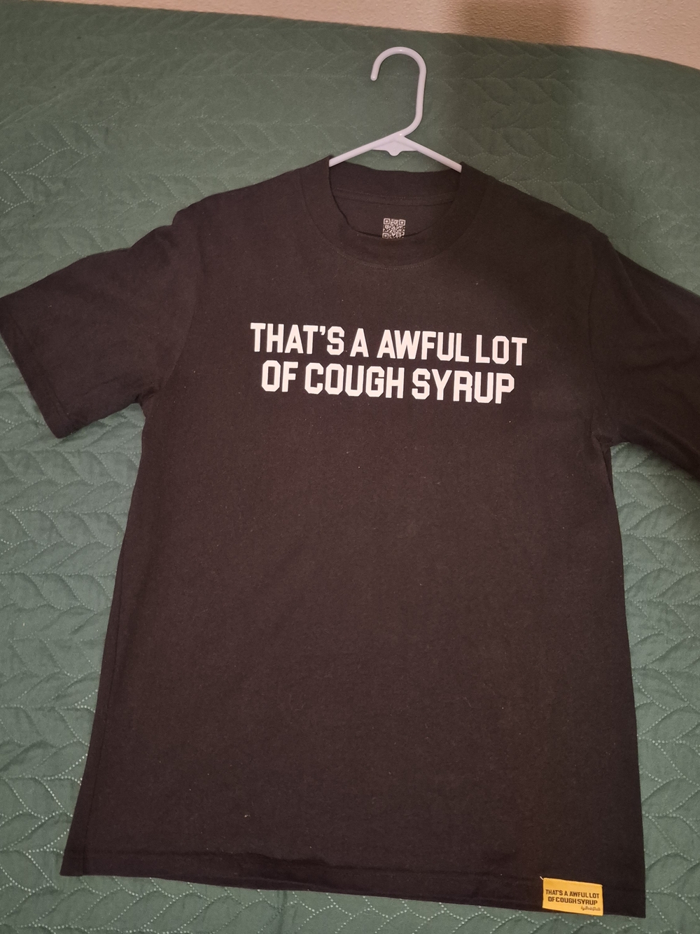 Men's Black Graphic Tee - That's A Awful Lot Of Cough Syrup